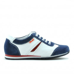Dětské boty 136 indigo velur+bílá
