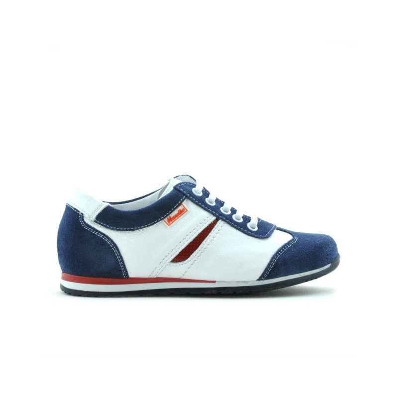 Dětské boty 136 indigo velur+bílá