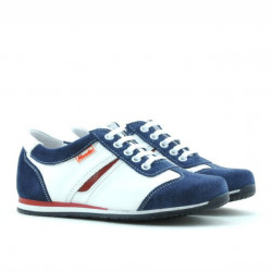 Dětské boty 136 indigo velur+bílá