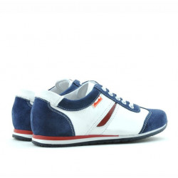 Dětské boty 136 indigo velur+bílá