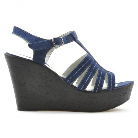 Dámské sandály 598 indigo velur