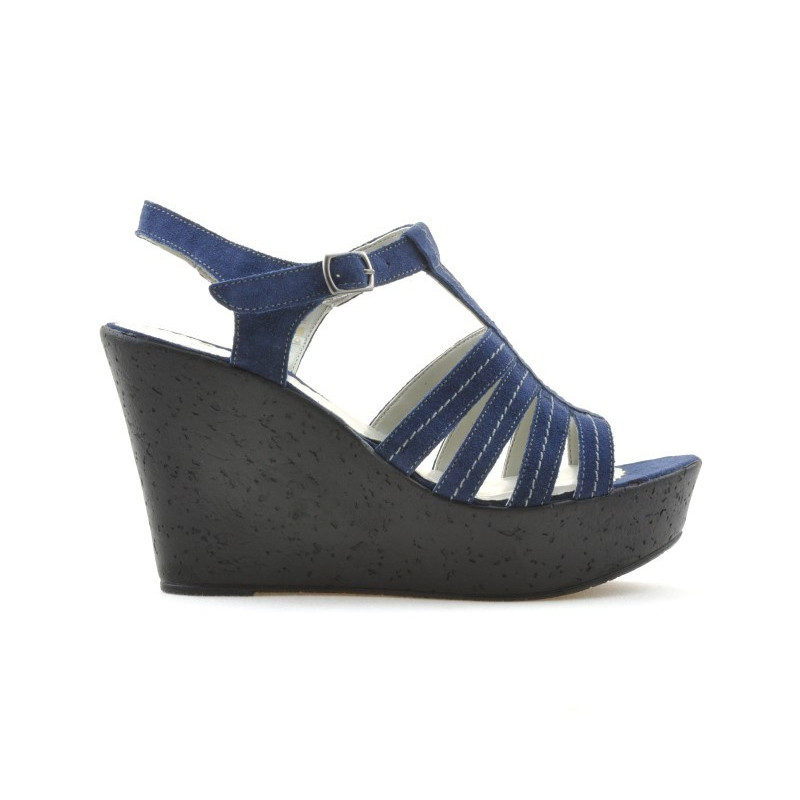 Dámské sandály 598 indigo velur