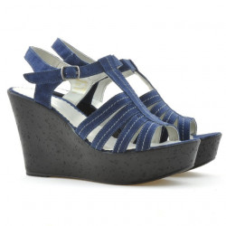 Dámské sandály 598 indigo velur