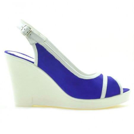 Dámské sandály 5000 indigo velur+bílá
