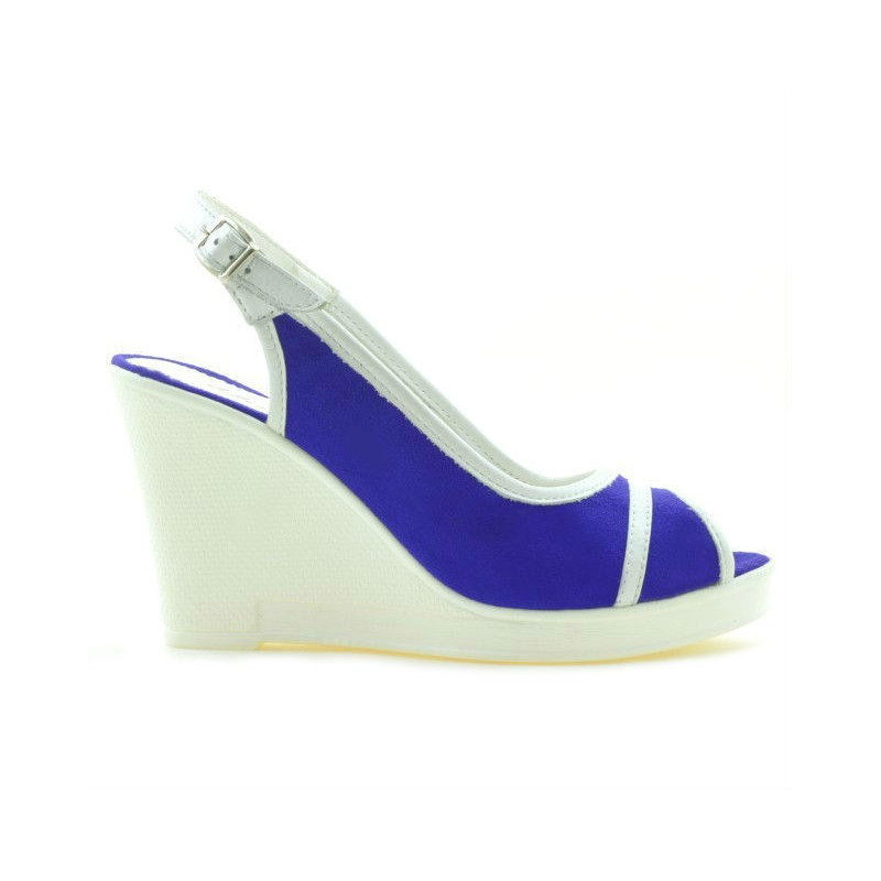 Dámské sandály 5000 indigo velur+bílá