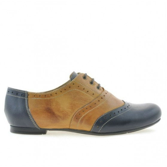 Dámské casual boty 186 indigo+hnědá