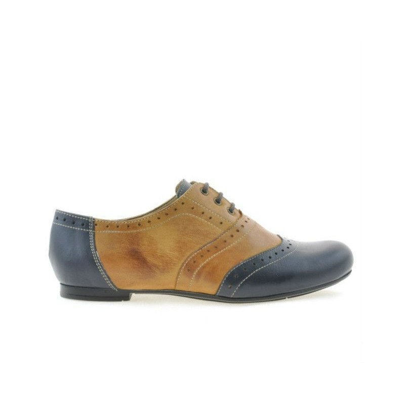 Dámské casual boty 186 indigo+hnědá