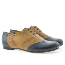 Dámské casual boty 186 indigo+hnědá