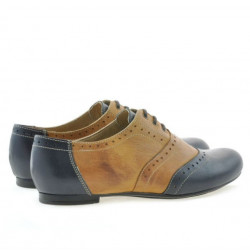 Dámské casual boty 186 indigo+hnědá