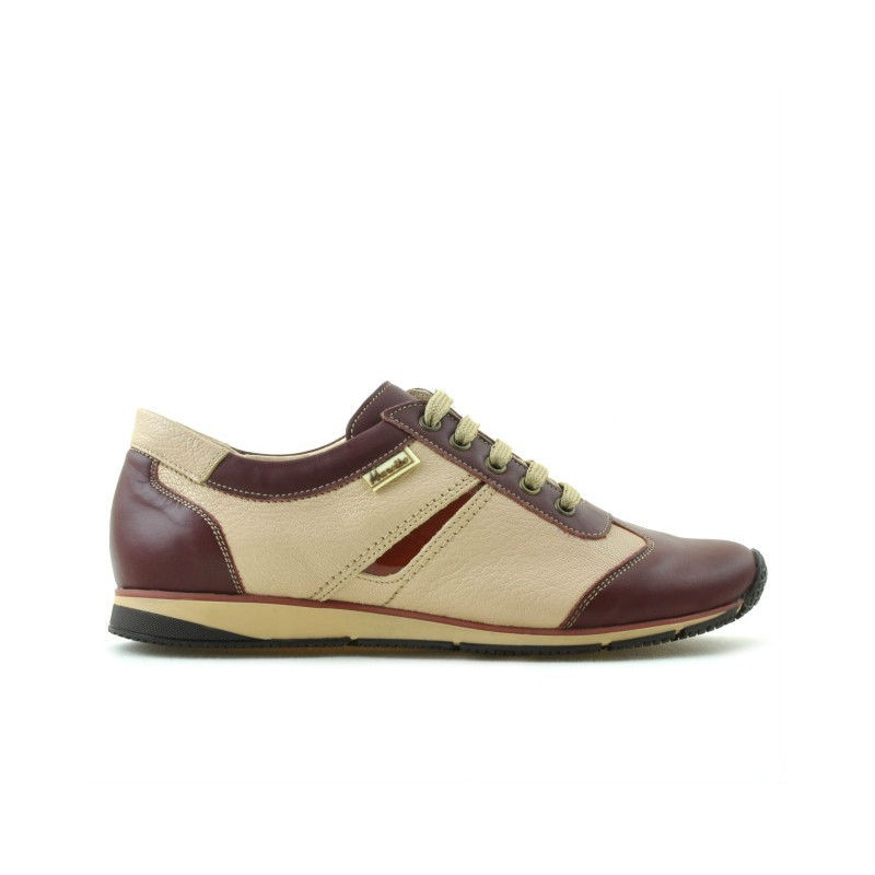 Dámské sportovní boty 196 bordo+béžové