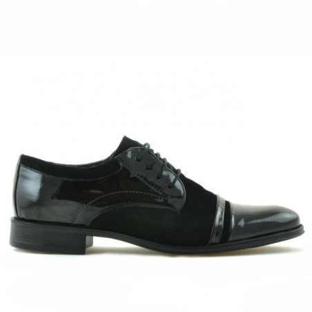 Elegantní boty pro teenagery 391 černý kombinovaný velur