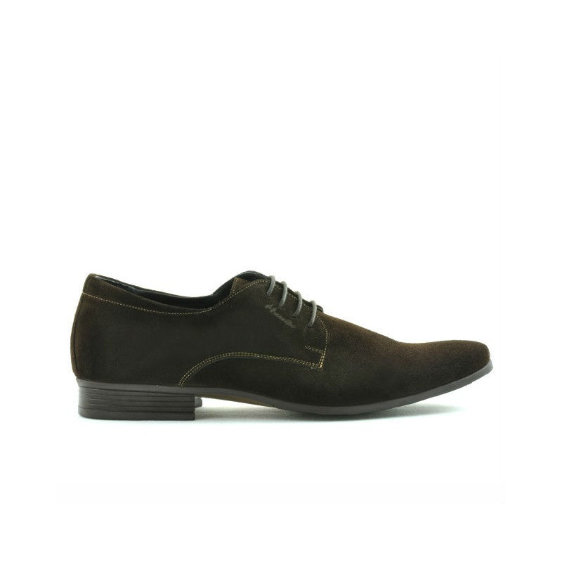 Elegantní pánské boty 786 káva velur