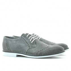 Pánské ležérní / elegantní boty 746 šedý velur