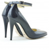 Dámské elegantní boty 1247 lak indigo