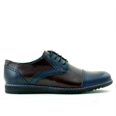 Pánské ležérní boty 811 indigo+bordó