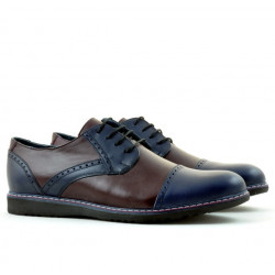 Pánské ležérní boty 811 indigo+bordó