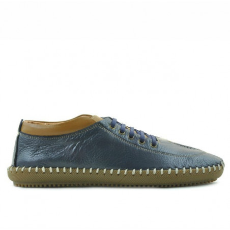 Pánské mokasíny 864 indigo+hnědá
