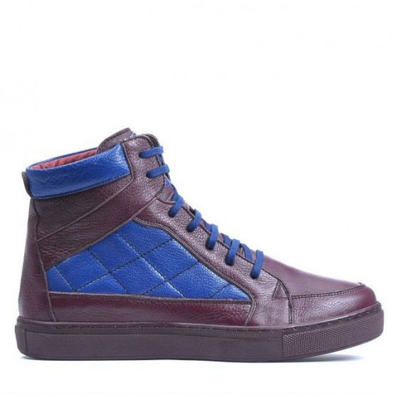 Pánské boty 487 bordo+indigo