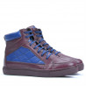 Pánské boty 487 bordo+indigo