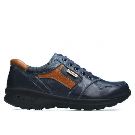 Sportovní boty pro teenagery 397 indigo+hnědá
