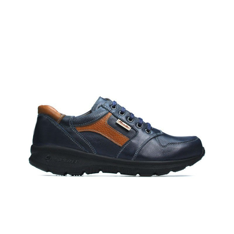 Sportovní boty pro teenagery 397 indigo+hnědá