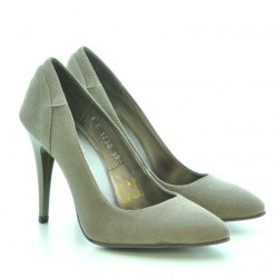 Elegantní dámské boty 1230 cappuccino antilopa