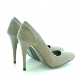 Elegantní dámské boty 1230 cappuccino antilopa
