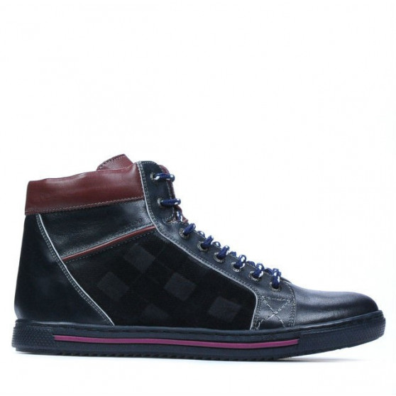 Pánské boty 467 indigo+bordó