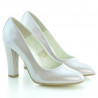 Elegantní dámské boty 1214 béžová perleť lakovaná