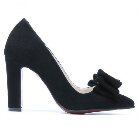Elegantní dámské boty 1252 černá antilopa