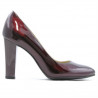 Elegantní dámské boty 1214 lak bordo01