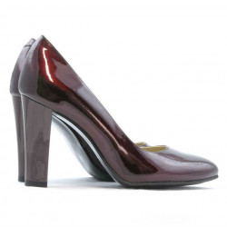 Elegantní dámské boty 1214 lak bordo01
