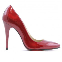 Elegantní dámské boty 1241 lak bordo