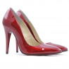 Elegantní dámské boty 1241 lak bordo