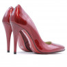 Elegantní dámské boty 1241 lak bordo