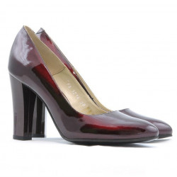 Elegantní dámské boty 1214 lak bordo01