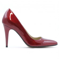 Elegantní dámské boty 1246 lak bordo