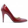 Elegantní dámské boty 1246 lak bordo