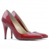 Elegantní dámské boty 1246 lak bordo
