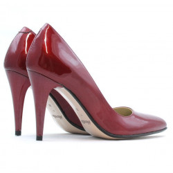 Elegantní dámské boty 1246 lak bordo