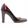 Elegantní dámské boty 1243 lak bordo01