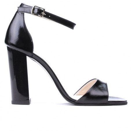 Dámské sandály 1259 černý saténový lak