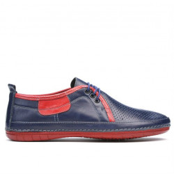 Pánské mokasíny 865 indigo+červená