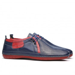 Pánské mokasíny 865 indigo+červená
