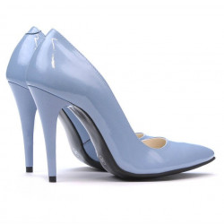 Elegantní dámské boty 1241 lak modrá
