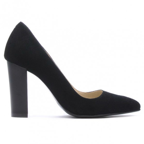 Elegantní dámské boty 1261 černá antilopa