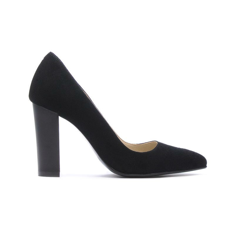 Elegantní dámské boty 1261 černá antilopa