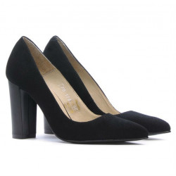 Elegantní dámské boty 1261 černá antilopa