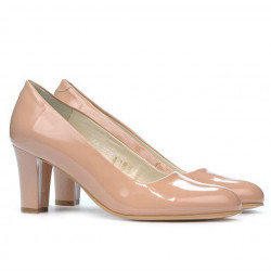 Elegantní dámské boty 1209 lakovaná tělová