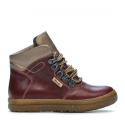 Dětské boty 3006 bordo kombinované